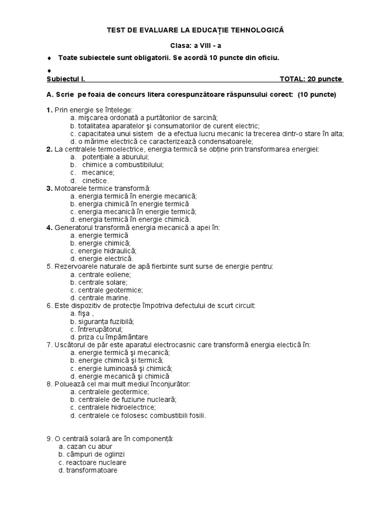 Test Docimologic | PDF