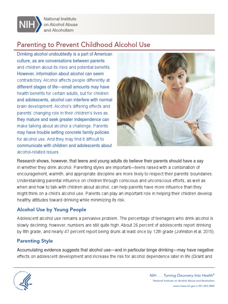 12 Parenting To Prevent Childhood Alcohol Use | PDF | Alcoholism ...