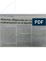 2016-03-02 Abiertas Diligencias Por Supuesta Malversación en El Ayuntamiento de San Mateo Contra El Secretario Municipal Ángel Pueyo y La Exalcaldesa Teresa Isidora Solanas.