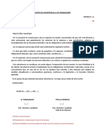 Carta Advertencia Trabajador