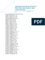 Hasil Olimpiade Geografi Tingkat Sma Se