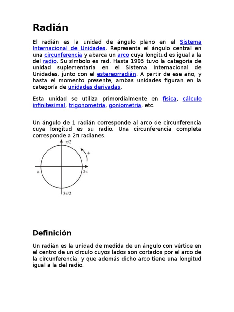 temperamento Mal Agotamiento Radian | PDF | Geometría Elemental | Medida Geométrica