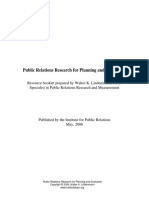 PR Research for Planning and Evaluation