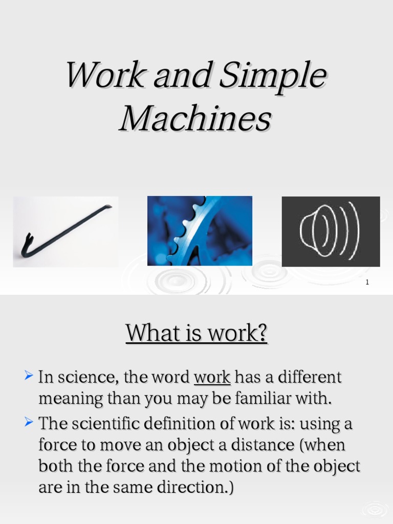 Work and Simple Machines | PDF | Lever | Machines