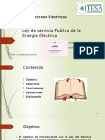 Ley de Servicio Publico de La Energía Eléctrica