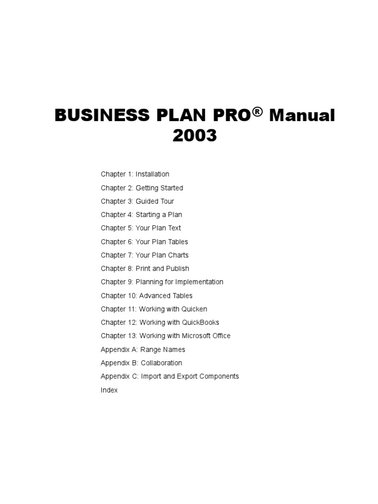 Business Plan Pro Manual | PDF | Computers