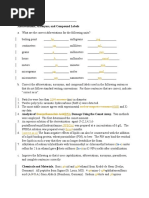 Abbreviations, Acronyms, and Compound Labels Assignment