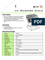 Electronic Weighing Scale: Features