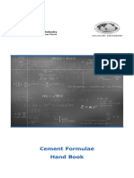 Formula Book - Cement Industries