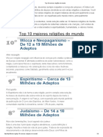 Top 10 Maiores Religiões Do Mundo PDF