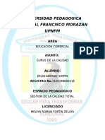 Cuadro Comparativo Gurus de Calidad