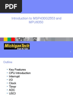 Introduction To MSP430 Microcontrollers