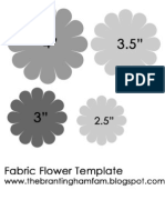 Fabric Flower Template