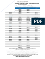 Sailing Schedule