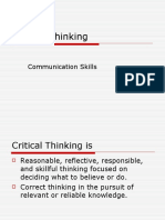 Critical Thinking: Communication Skills