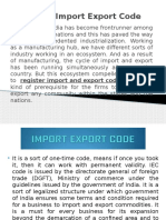 Register Import Export Code
