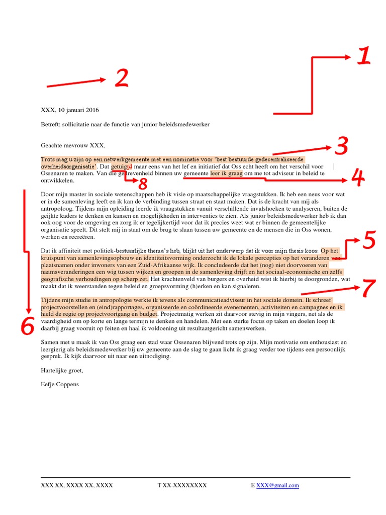 Sollicitatiebrief Eefje Coppens Intermediair Adviesrubriek Pdf