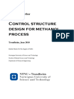 Control Structure Design for Methanol Process