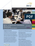 DCU MSC in Electronic Commerce Factsheet