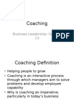 Coaching - Session 13