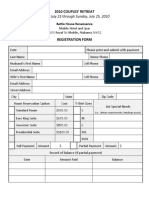 2010 COUPLES Registration Form