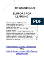Support For Learning: Student Services & LRC