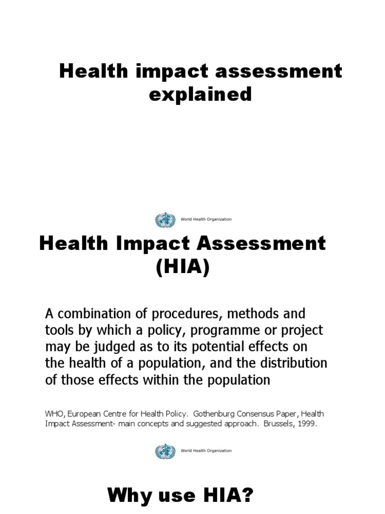 Health Impact Assessment PDF Environmental Impact Assessment
