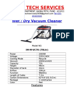 Clean Tech Services: Wet / Dry Vacuum Cleaner