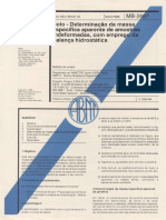 NBR 10838-1988 - SOLO – DETERMINAÇÃO DA MASSA ESPECÍFICA APARENTE DE AMOSTRAS INDEFORMADAS, COM EMPREGO DA BALANÇA HIDROSTATICA