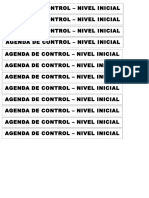 Agenda de Control - Nivel Inicial