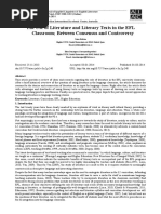 Download The Use of Literature and Literary Texts in the EFL Classroom Between Consensus and Controversy  by Jelena Bobkina SN301943384 doc pdf