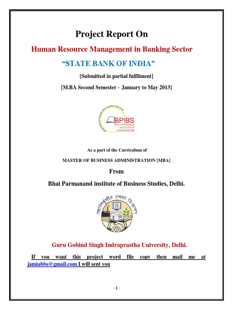 Project Report On Human Resource Managem | PDF | Human Resource ...