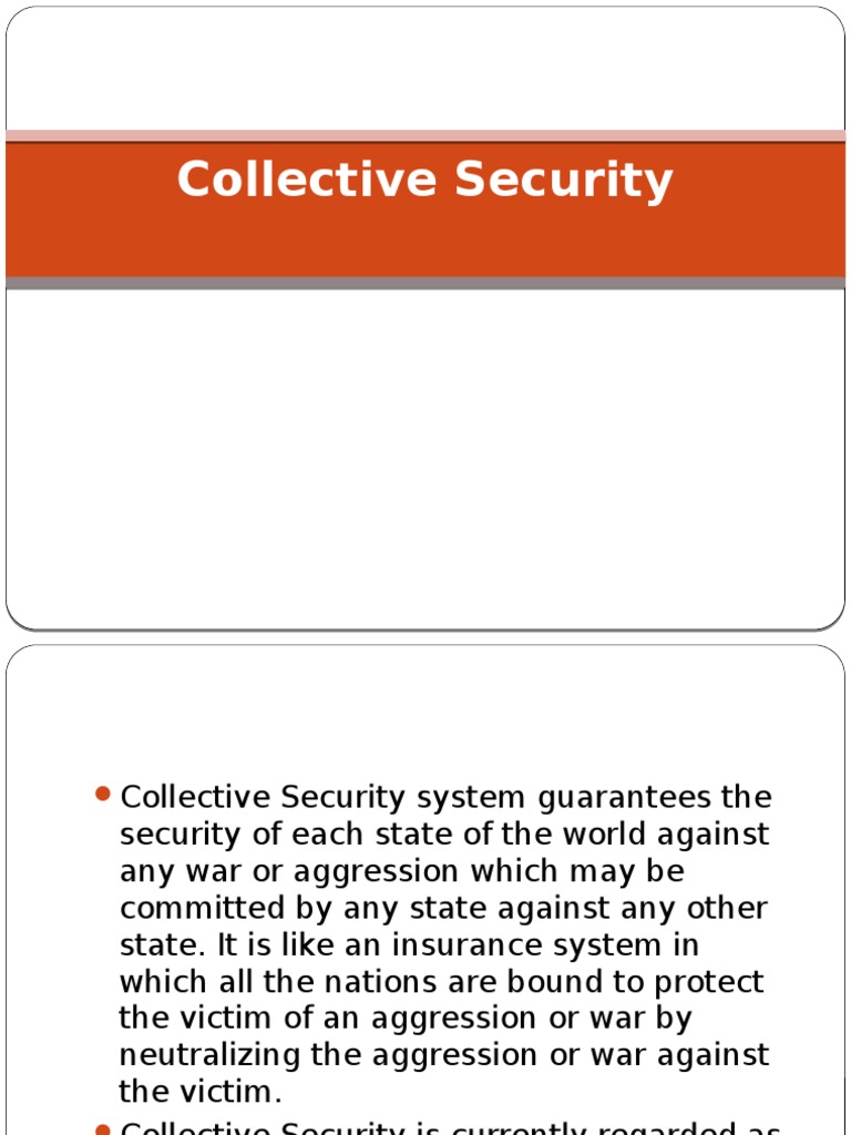 Collective Security PDF Peacekeeping United Nations