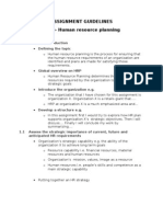 Assignment Guidelines 7012-Human Resource Planning: Defining The Topic