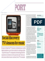 Social Discovery: TV's Lessons For Music