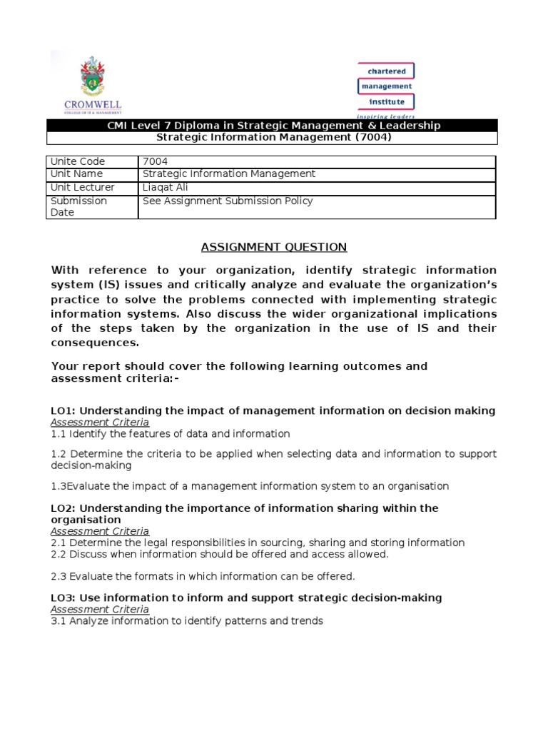 Ilm level 5 assignment 2 image