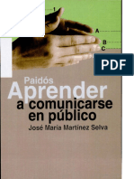 LIBRO - Martinez Selva - Aprender A Comunicarse en Publico