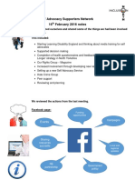 Self Advocacy Supporters Network 16 February 2016 Notes