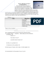 weather disaster group projec grading rubric