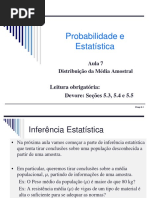 Aula 7 - Distribuição Amostral Da Média Amostral