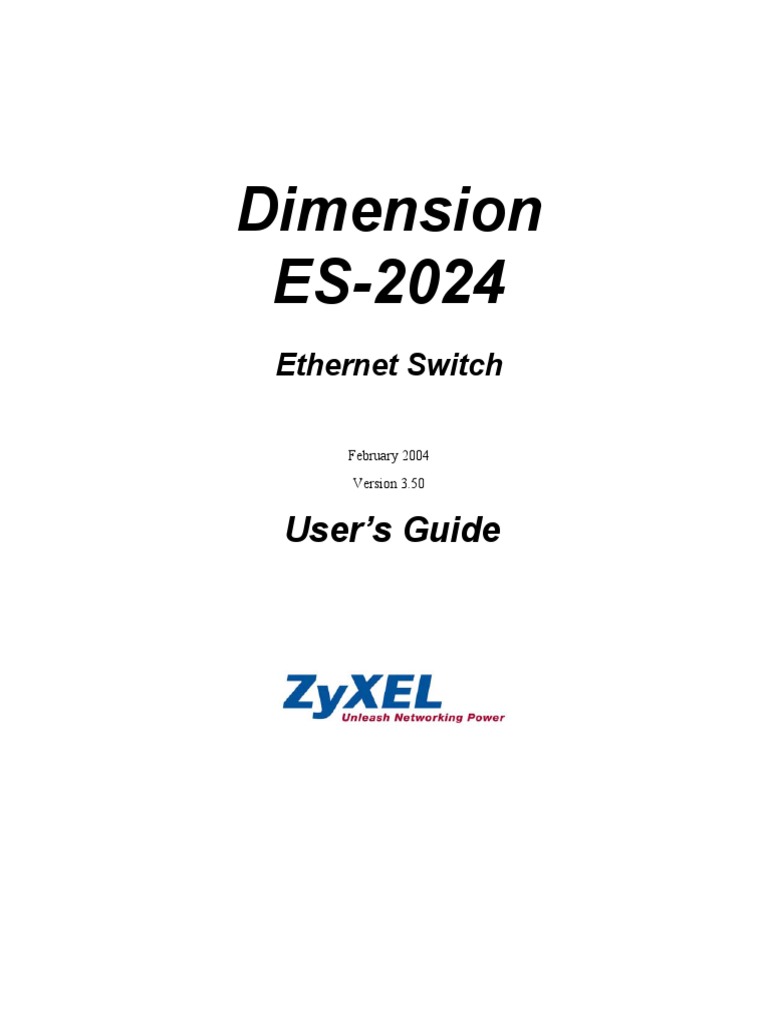 Zyxel ES-2024 | PDF | Radius | Network Switch