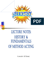 Method Acting Lecture Notes