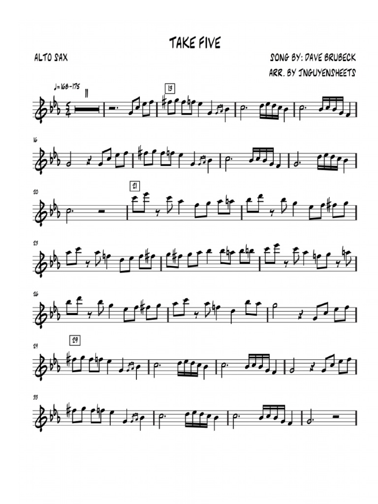 Take Five (Alto Sax)