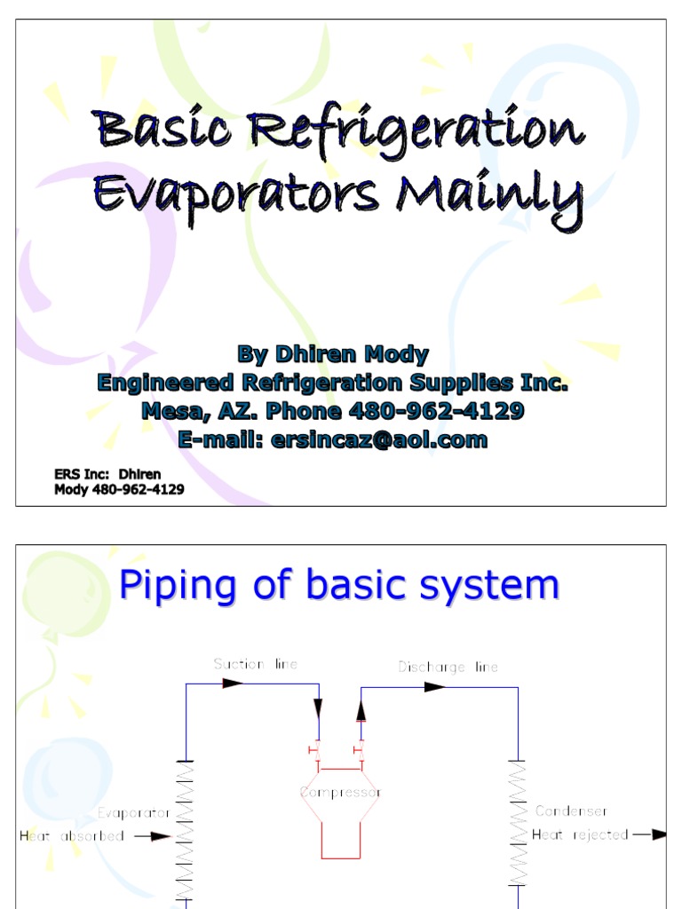 Basics of Refrigeration Evaporators PDF Heat Exchanger Refrigerator