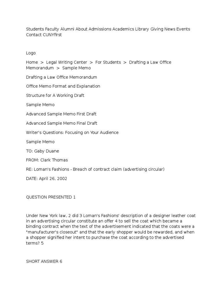 How To Write A Memorandum Memorandum Advertising