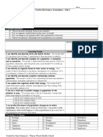 Unit 1 Formative Self Assessment Life Science