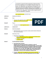 Student Organization Constitution Guide