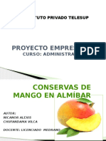 Proyecto Empresarial - Conserva Mango en Almibar