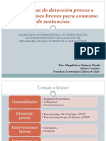 Estrategias de Detección Precoz e Intervenciones Breves para Consumo de Sustancias