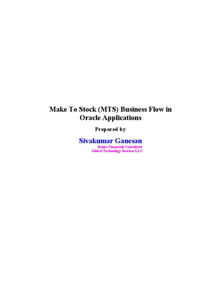 MTS Business Flow in Oracle Apps | PDF | Receipt | Invoice